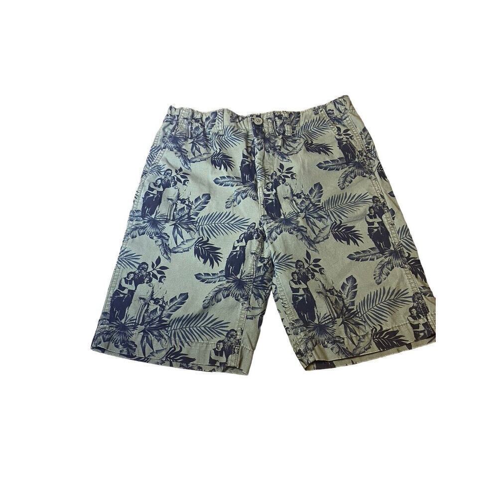 Gap Boys Star Wars Khaki Tropical Shorts Cargo Green Camo Size 14 100% cotton